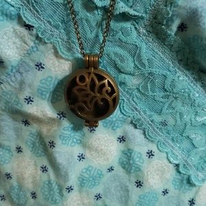 Brass Necklace w/ Felt Inserts